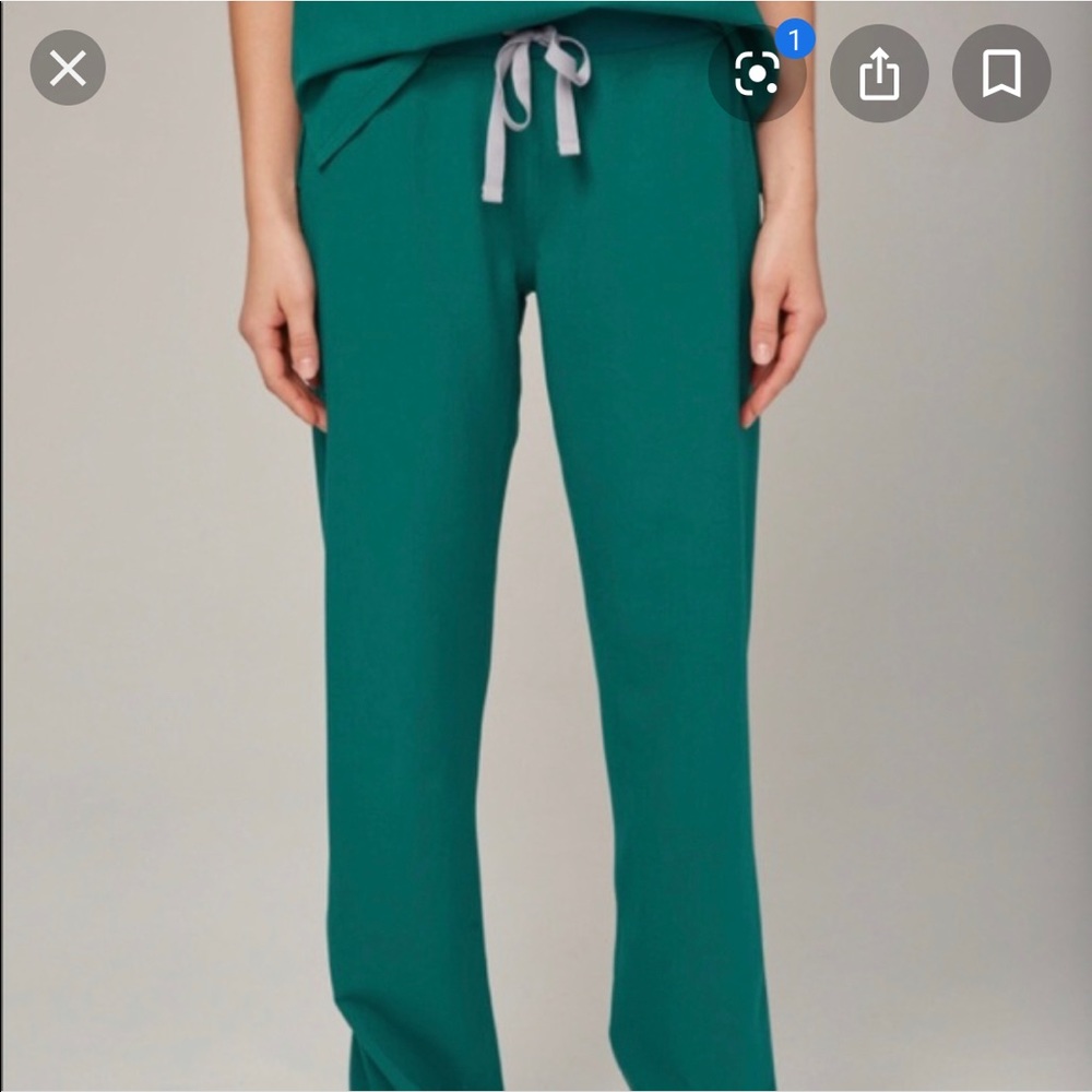 Figs hunter green scrub pants